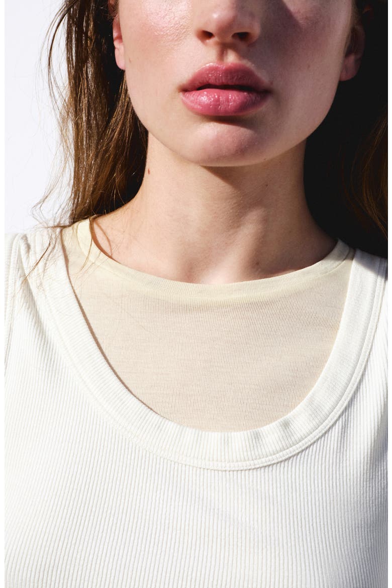 Layered T-Shirt, Alternate, color, OFF WHITE