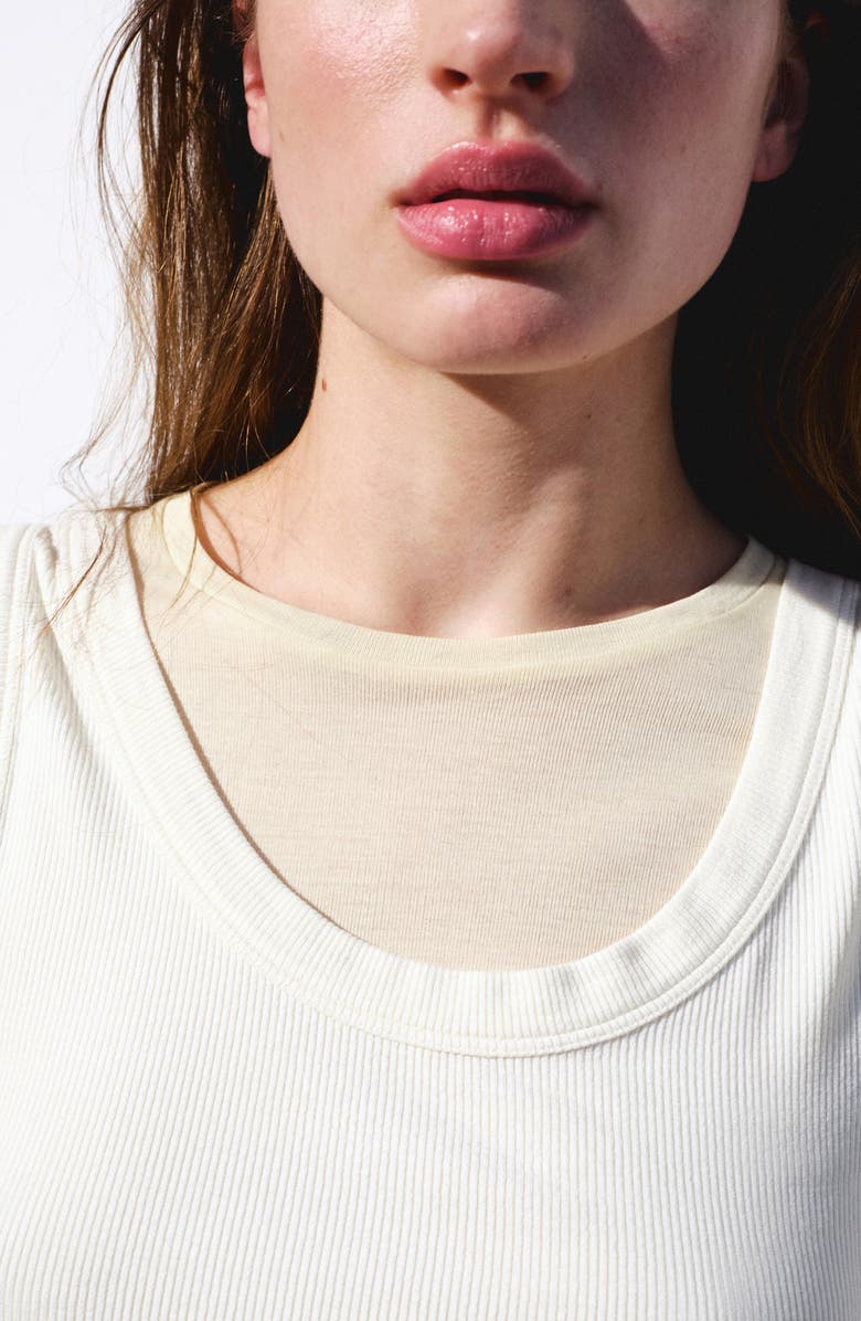 MANGO Layered T-Shirt, Alternate, color, Off White