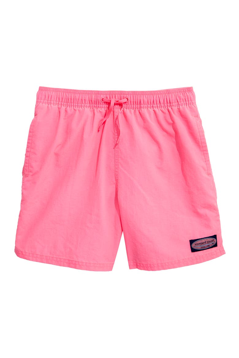 Kids' Island Swim Trunks, Main, color, 8371 NEON