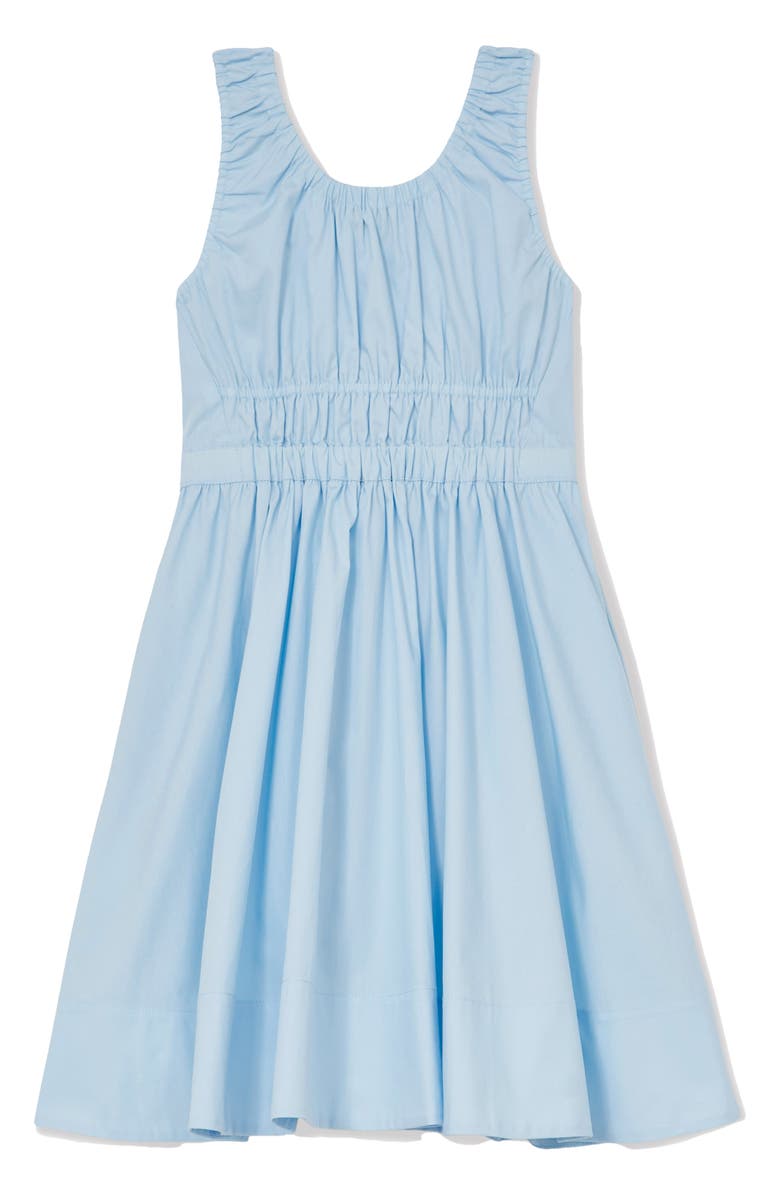 Reiss Kids' Anouk Junior Cotton Dress, Main, color, Blue