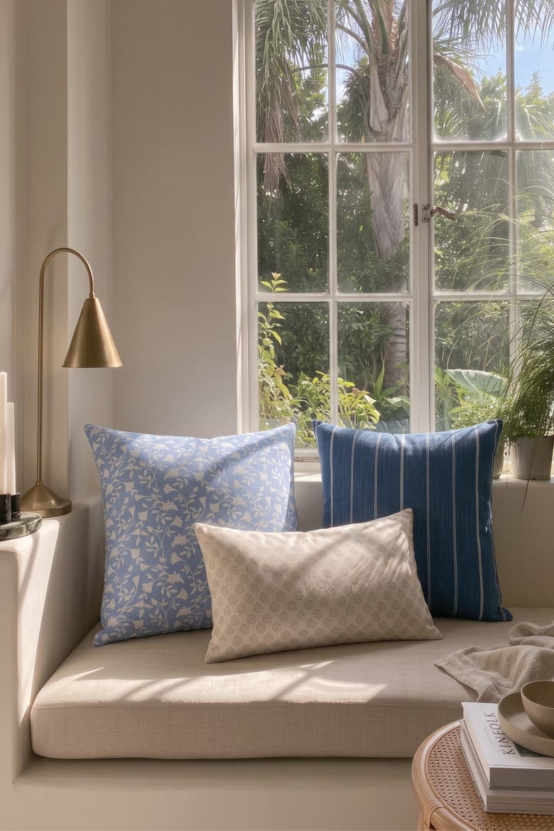 Lisel Pillow Cover, Alternate, color, Chambray Blue
