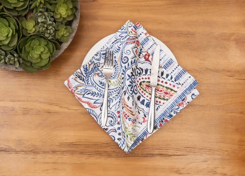 C & F Home C&f Home Payton Paisley Napkin Set Of 6 In Blue