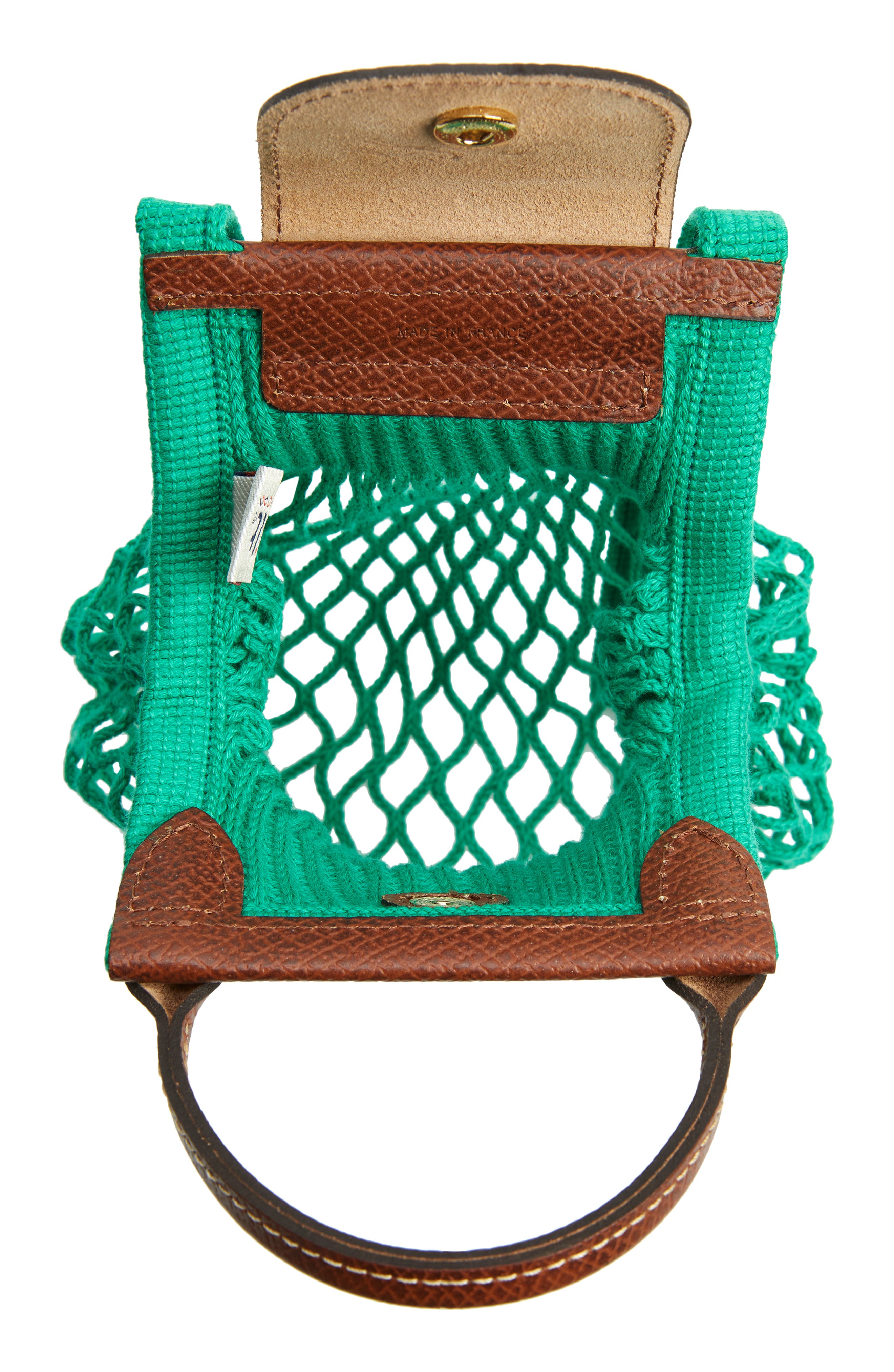 Le Pliage Extra Small Filet Knit Shoulder Bag, Alternate, color, GREEN