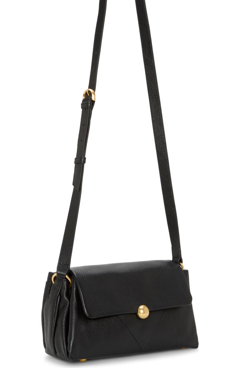 Vince Camuto Medna Leather Crossbody Bag, Alternate, color, Black