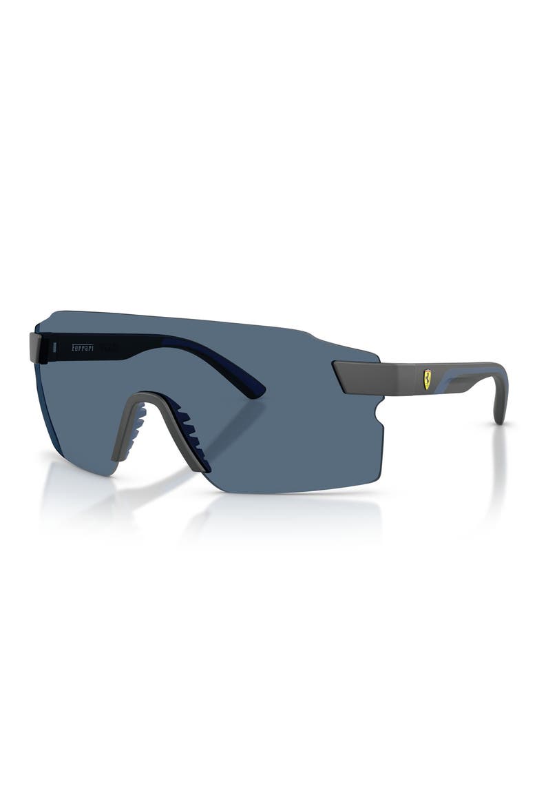 133mm Oversize Rectangular Sunglasses, Alternate, color, MATTE DARK GREY / DARK BLUE
