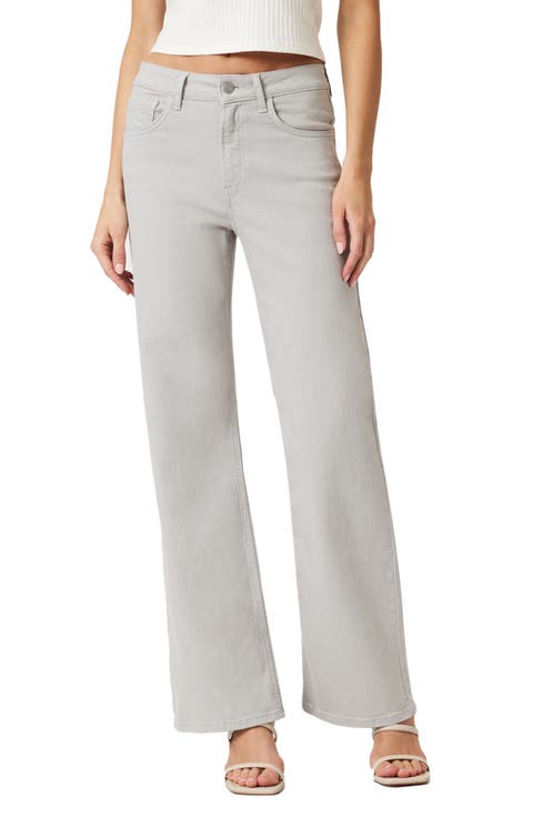 Alena High Waist Wide Leg Twill Pants