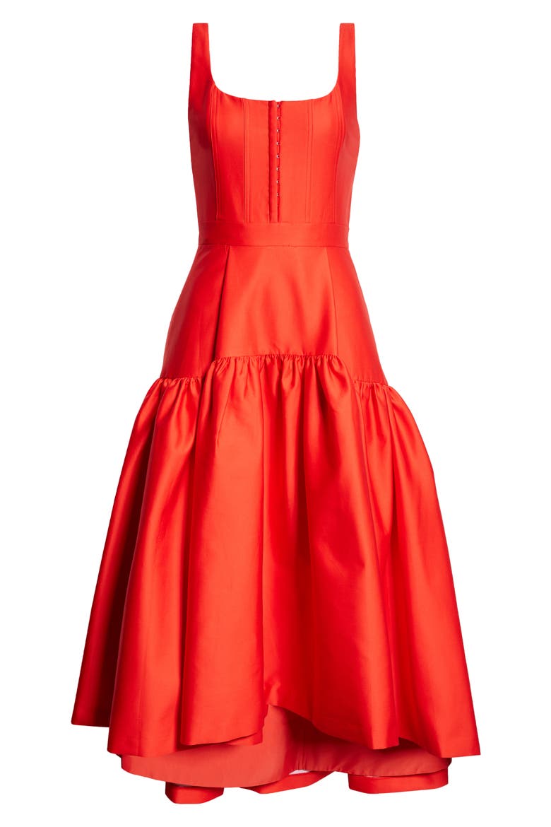 Diana High-Low Midi Dress, Alternate, color, BRIGHT RUBY
