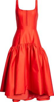 Alice + Olivia Diana High-Low Midi Dress