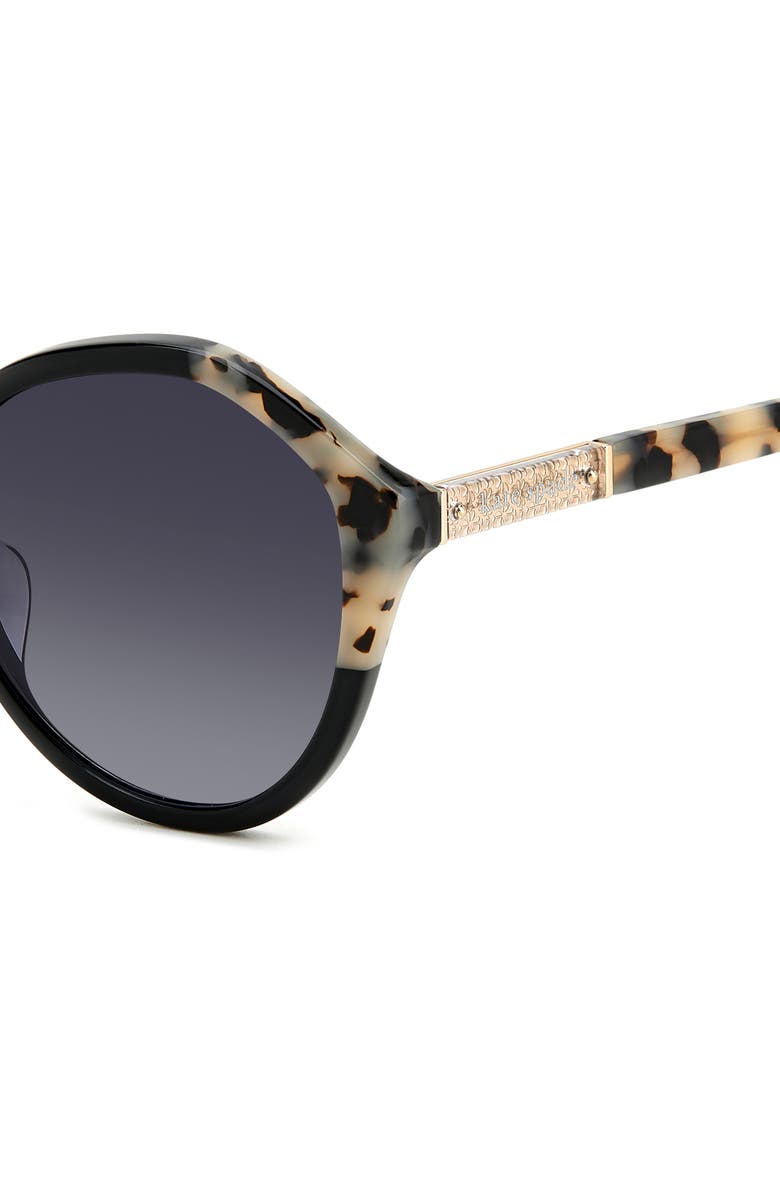 Kate Spade New York jezebel 54mm gradient round sunglasses, Alternate, color, Black/ Grey Shaded