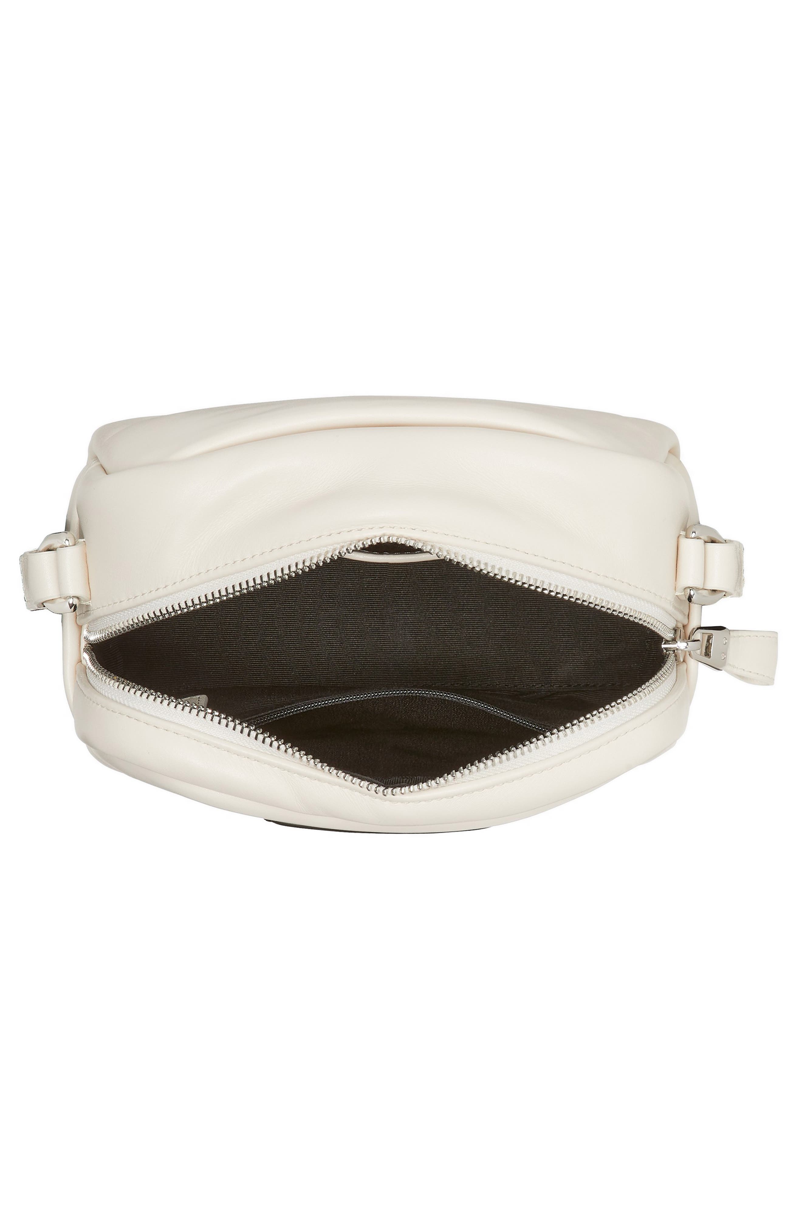 Kate Spade New York puffed small leather crossbody bag, Alternate, color, Parchment