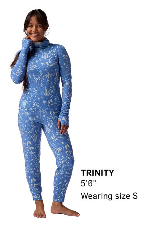 Backcountry Cedars Rws Merino Mid-wt Baselayer Funnel Neck Top In Blue