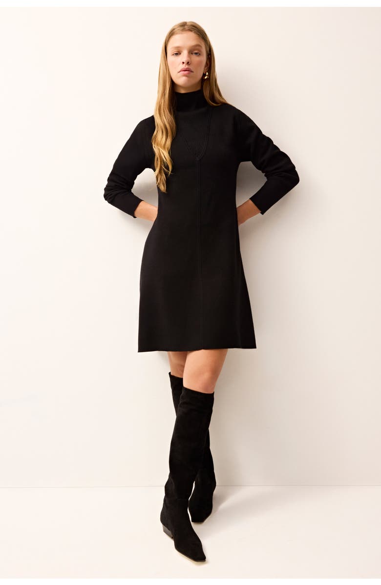 Marie Oliver Brantley Dress, Main, color, Black