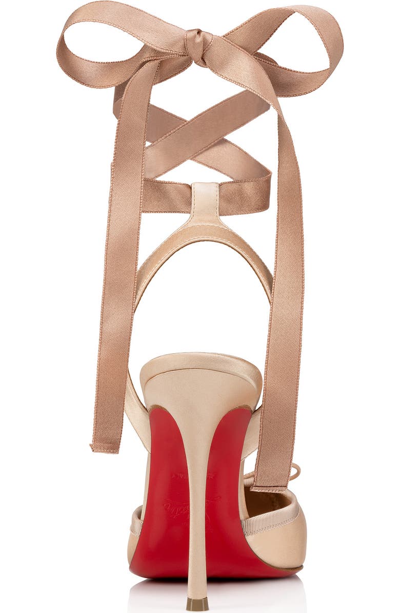 Christian Louboutin Cassia Lace-Up Slingback Pump, Alternate, color, Blush/ Lin Blush