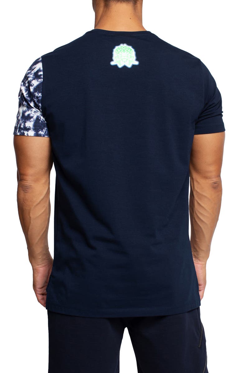 Maceoo Panel Tie Dye Blue T-Shirt, Alternate, color, Blue