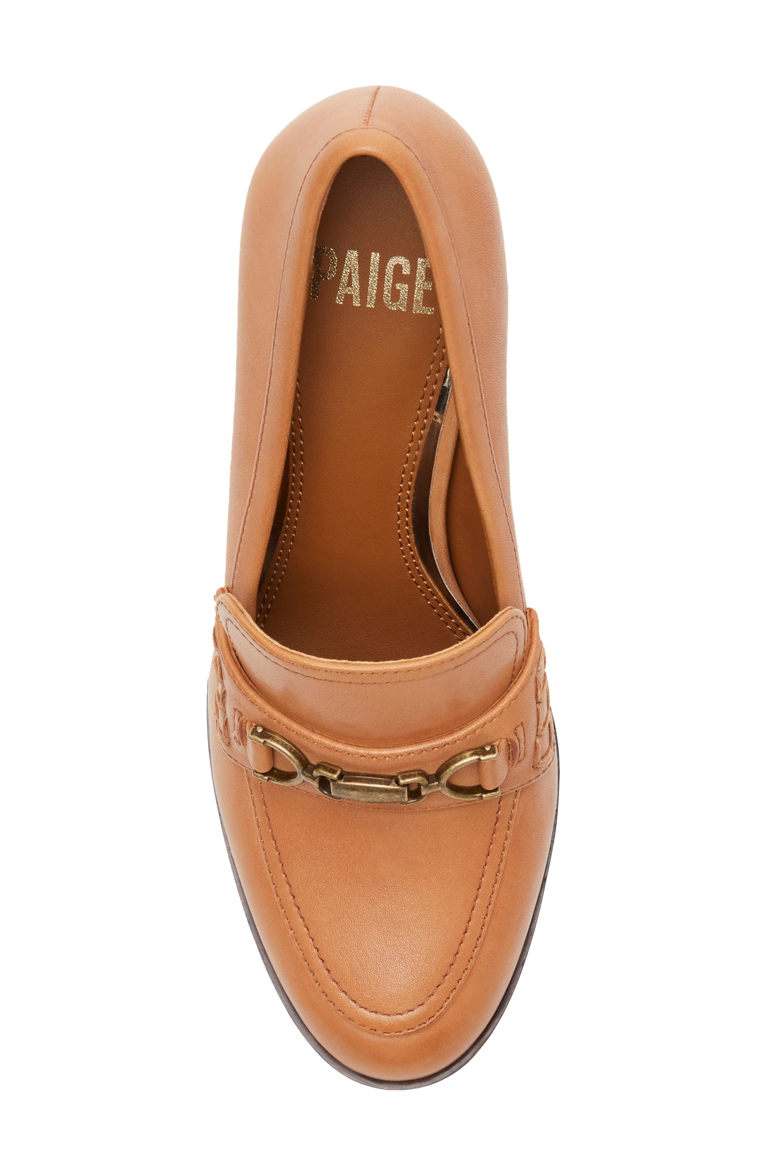 PAIGE Masha Bit Loafer Pump, Alternate, color, Cognac