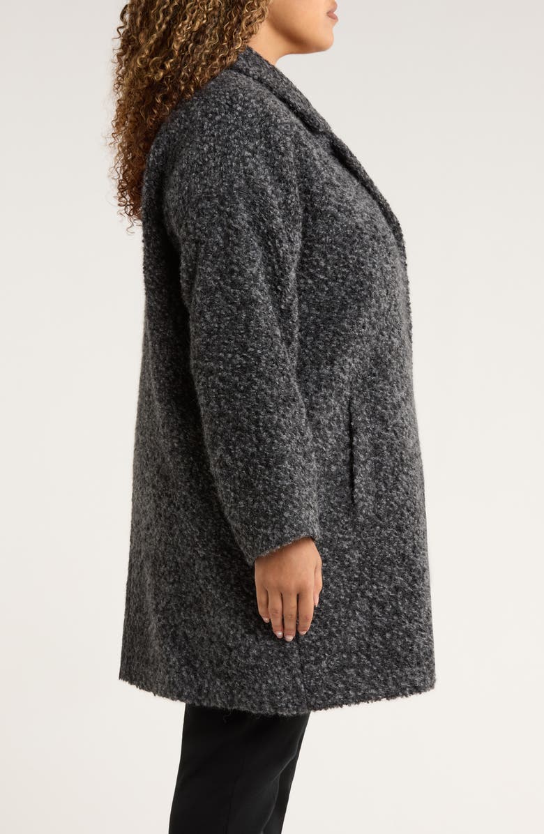 Eileen Fisher Notch Collar Long Coat, Alternate, color, Charcoal Ash