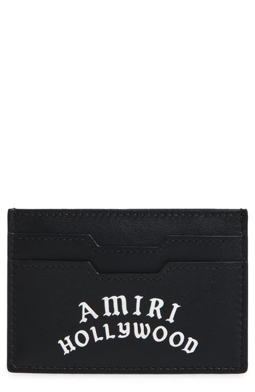 Amiri Hollywood Leather Card Holder In Black