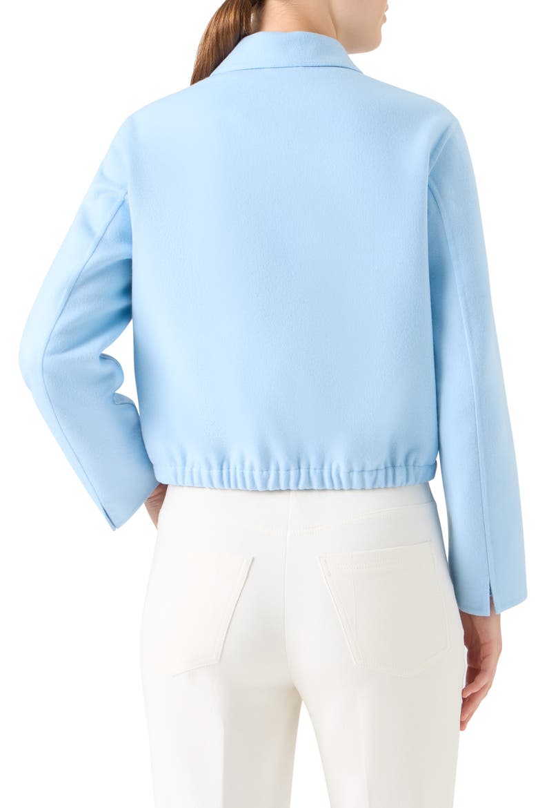 Harmony Cropped Cashmere Zip Front Jacket, Alternate, color, BLUE