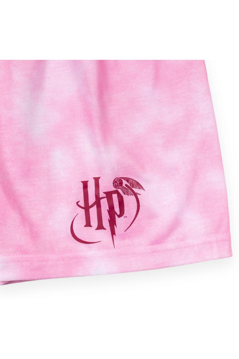 2-Piece Pajama Shirt and Shorts Set, Alternate, color, Pastel Pink Tie Dye