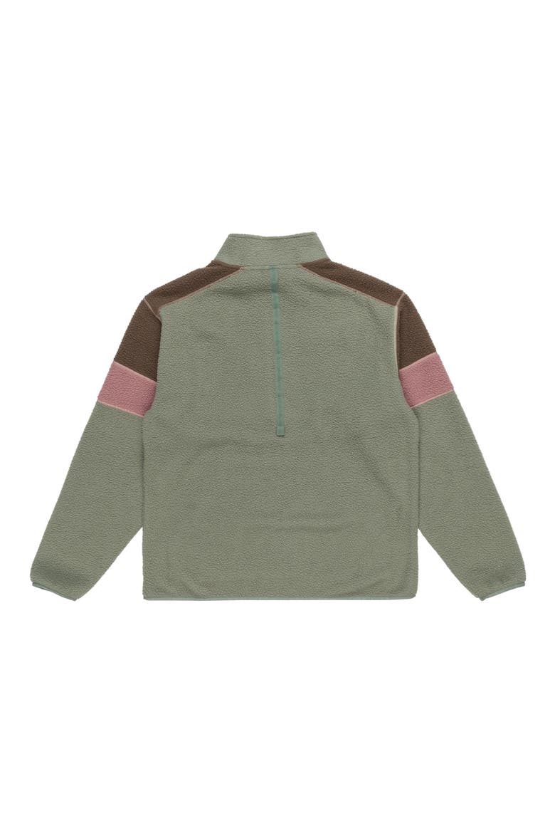 Clean Coast Recycled Polyester Fleece Half Zip Pullover, Alternate, color, SEA SPRAY