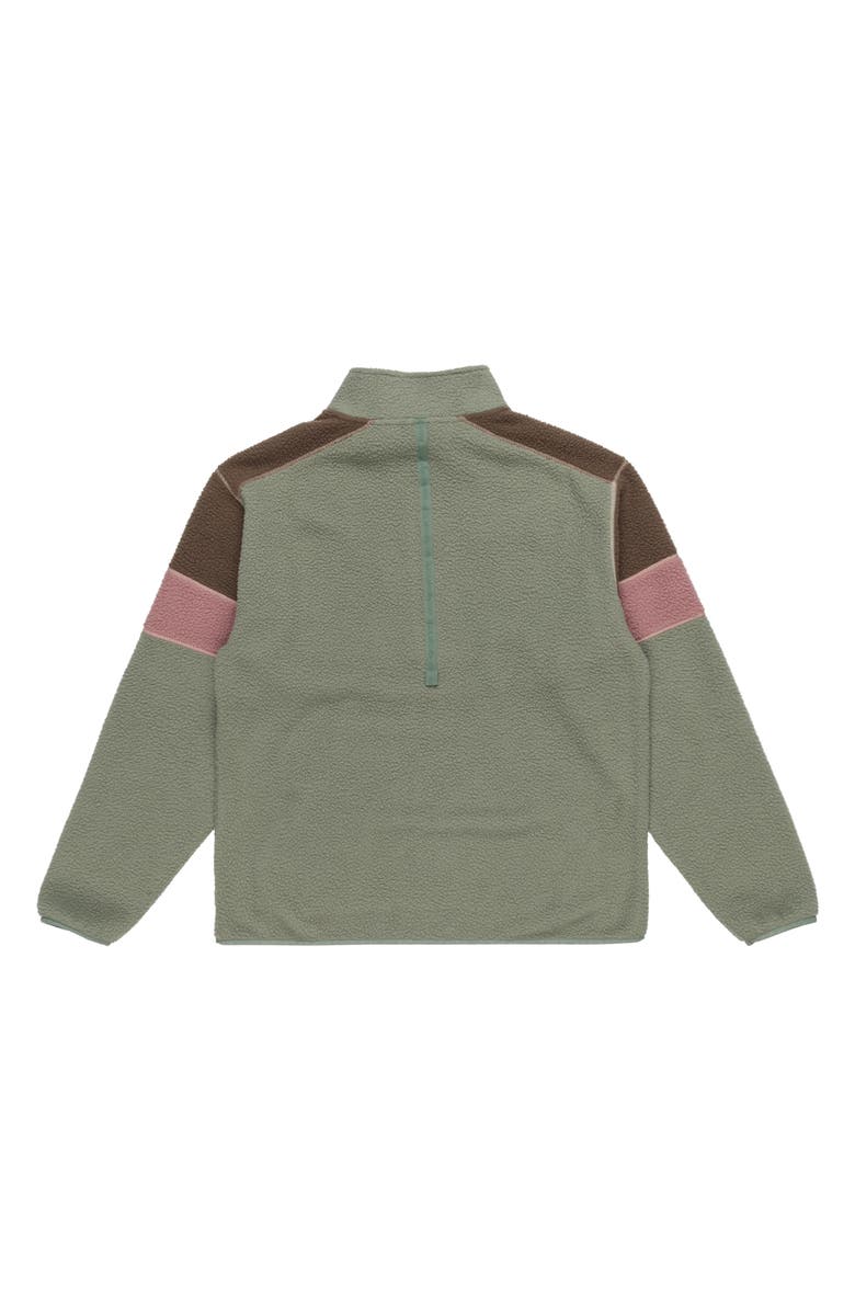 Quiksilver Clean Coast Recycled Polyester Fleece Half Zip Pullover, Alternate, color, Sea Spray