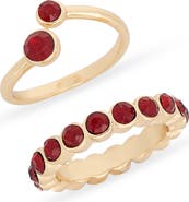 NORDSTROM RACK Set of 2 Bypass & Eternity Rings
