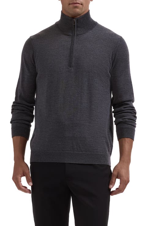 Fred Quarter Zip Merino Wool Sweater