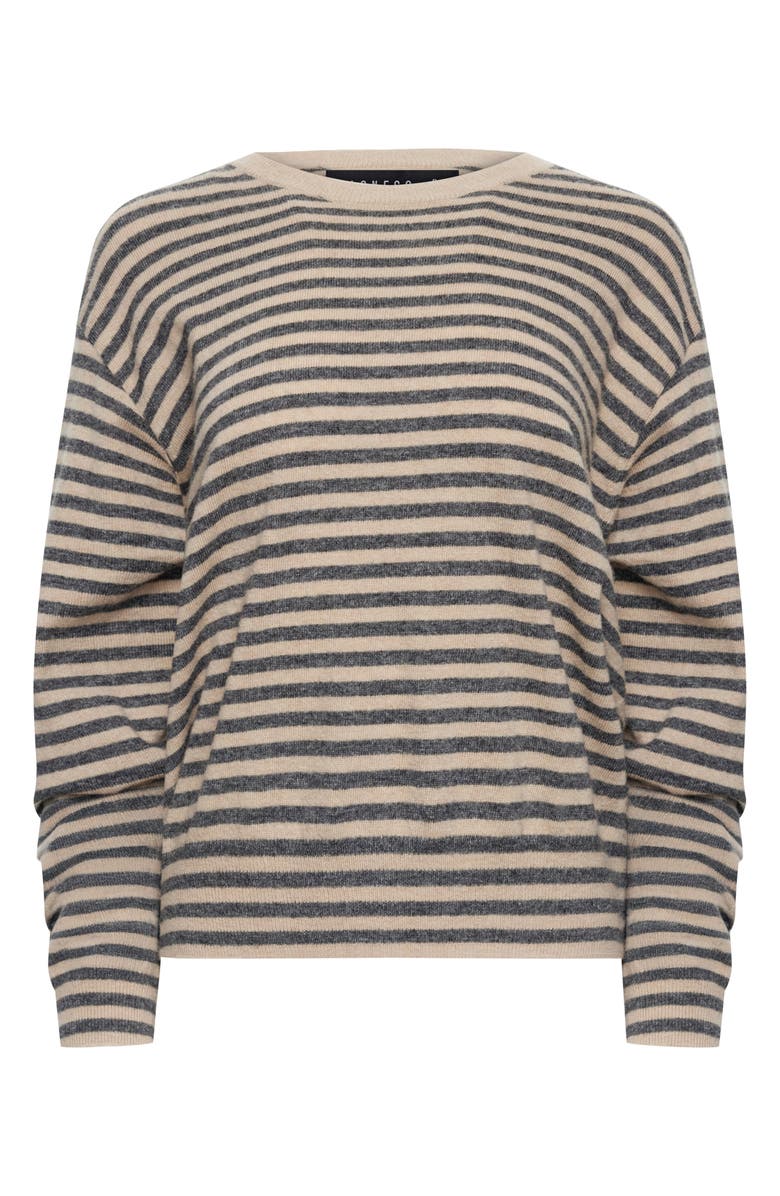 LIONESS Olsen Stripe Wool Blend Sweater, Alternate, color, Slate Stripe