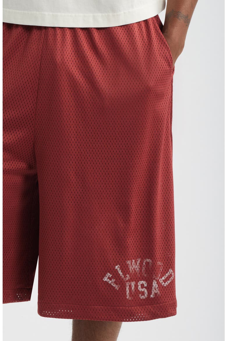 Canopy Mesh Basketball Shorts, Alternate, color, MAROON