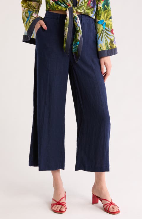 Henderson Crop Wide Leg Linen Pants
