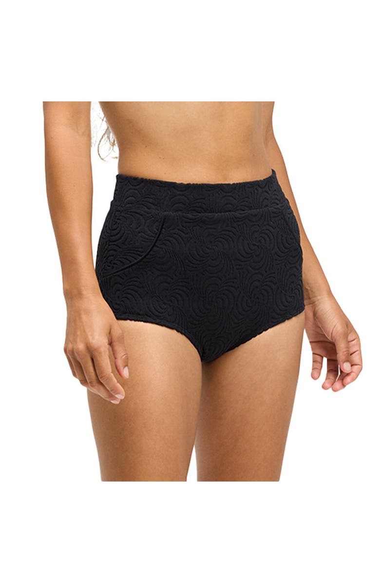 Seea Swimwear Georgia High Waist Bikini Bottom - Women's, Main, color, Sunray Black