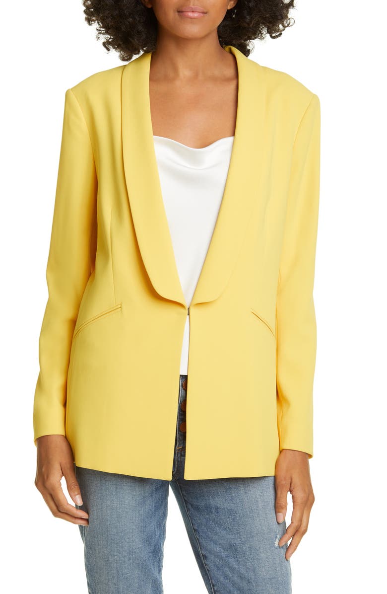 Alice + Olivia Skye Strong Shoulder Blazer, Main, color, 