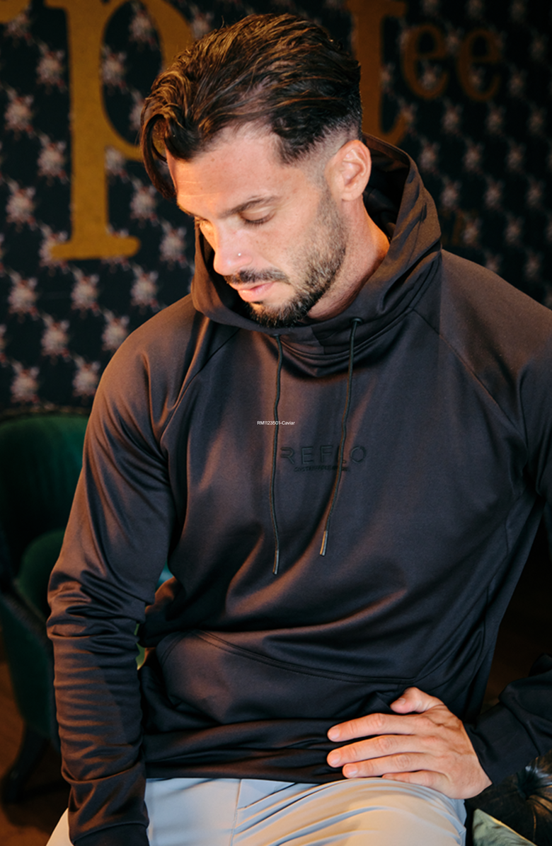 Reflo Lapter Performance Hoodie, Alternate, color, Caviar