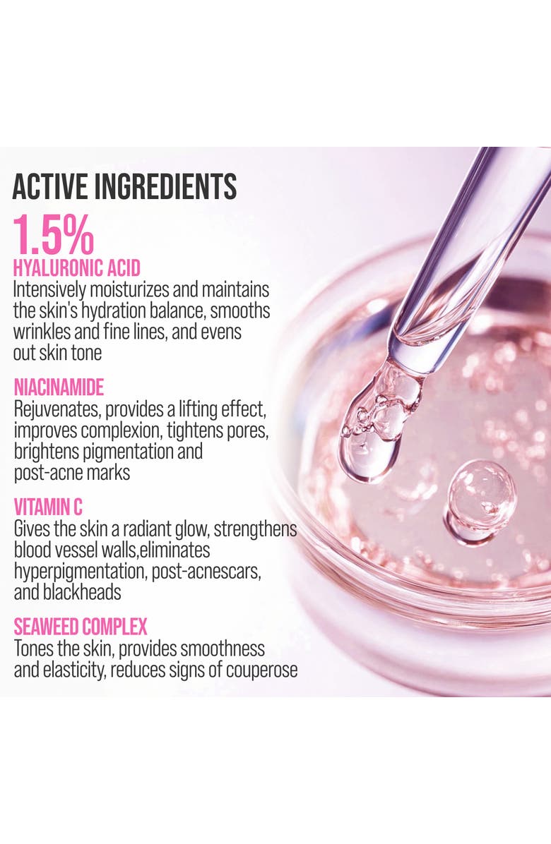 7DAYS Face moisturizer with Hyaluronic acid for Moisturizing & Hydrating with 3D Massage Applicator, Alternate, color, Clear