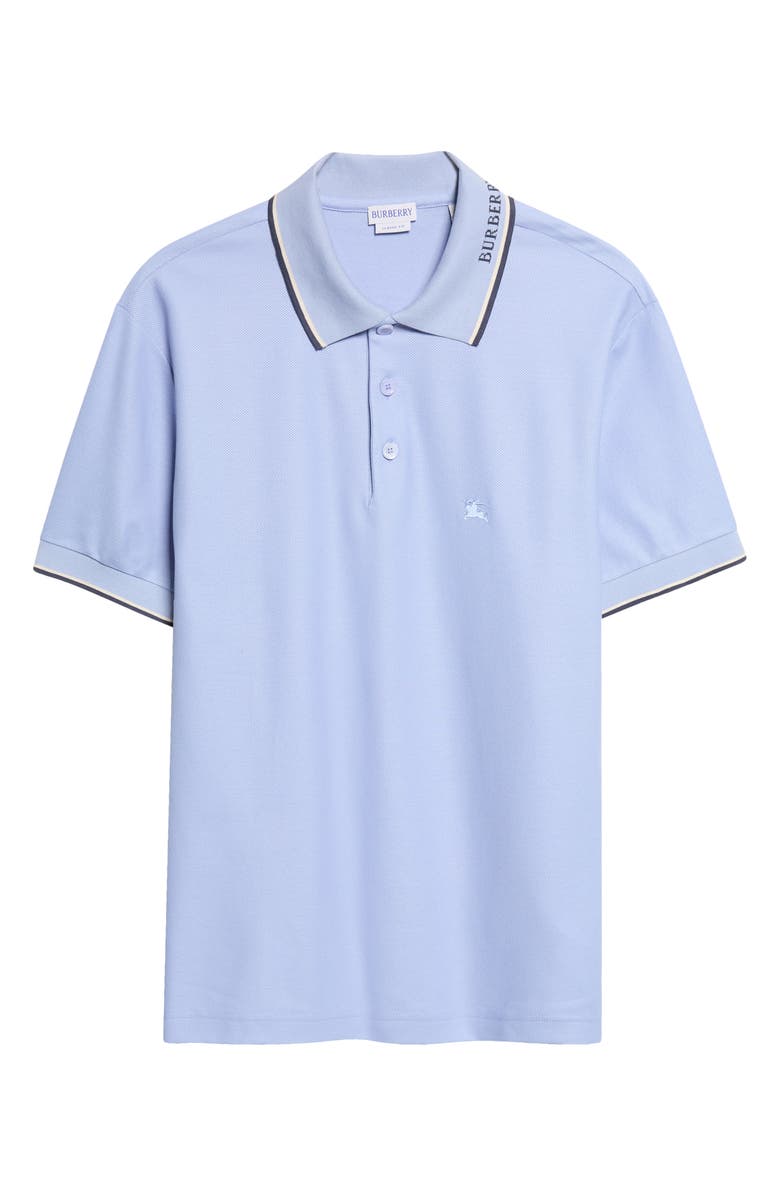 Burberry Evan Cotton Piquè Polo, Alternate, color, Sunbleached Blue