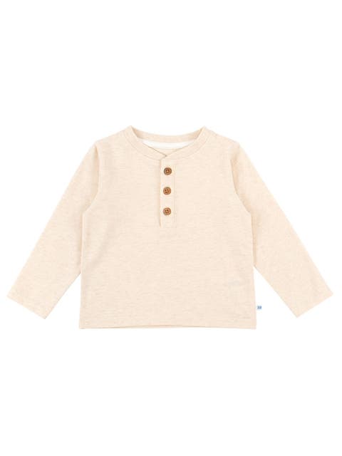 Knit Long Sleeve Henley Tee