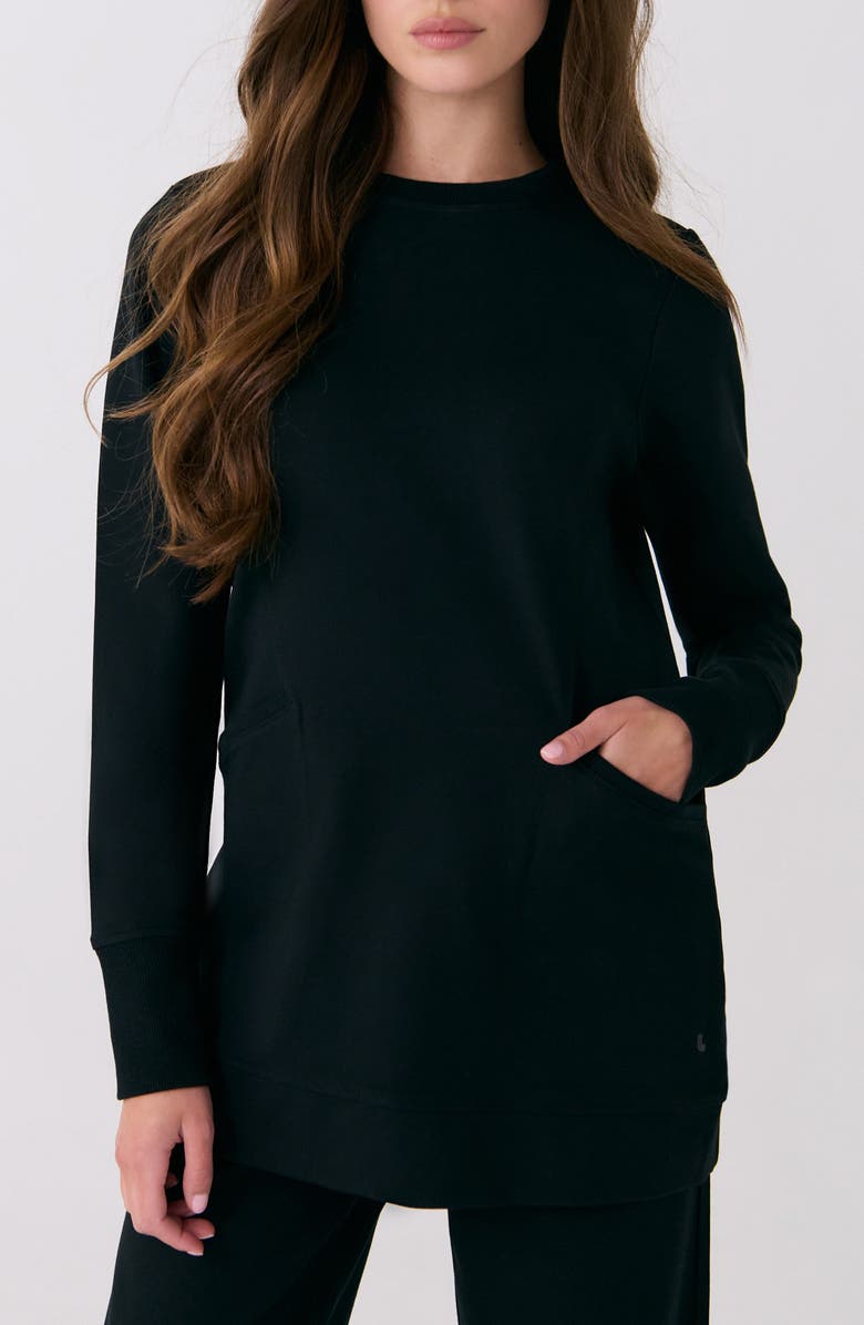 Lole Mindset Tunic Sweatshirt, Main, color, Black
