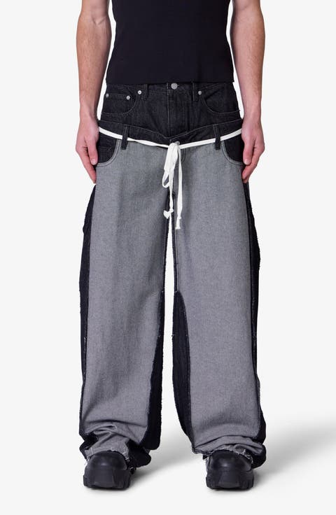 Inside Out Slip Off Baggy Jeans