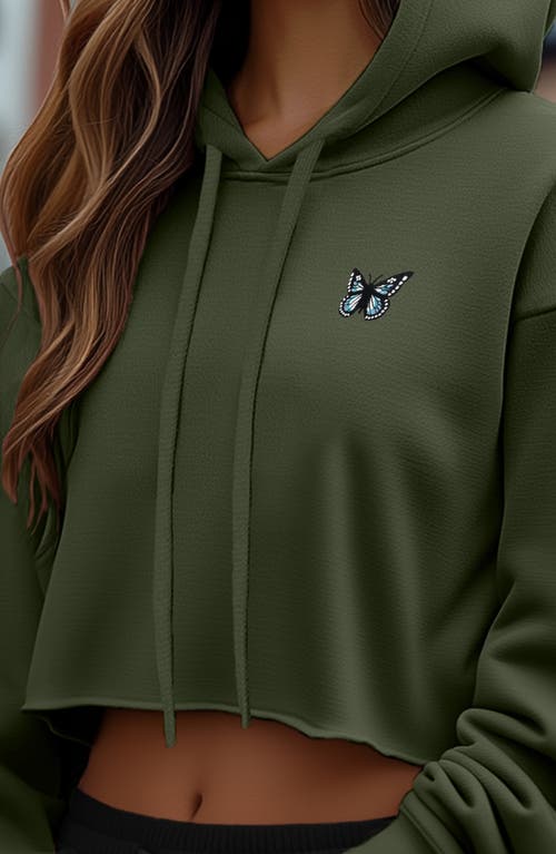 DALIX DALIX BUTTERFLY CROPPED HOODIE 