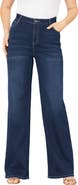 Roaman's Plus Size 24/7 Stretch Wide Leg Jean