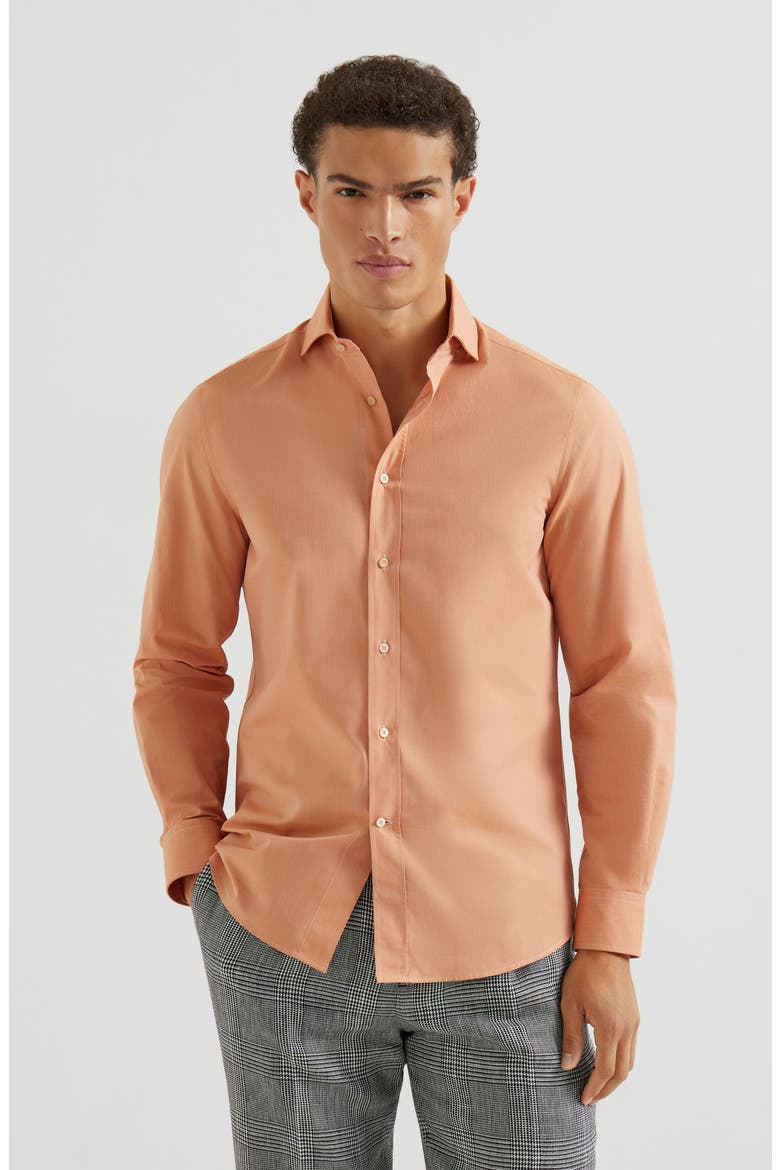 Poplin shirt, Main, color, Apricot