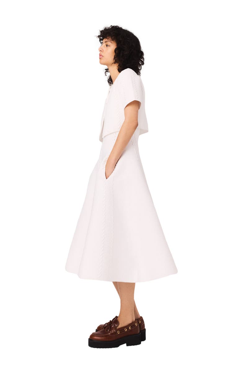 maje Cropped cardigan, Alternate, color, White