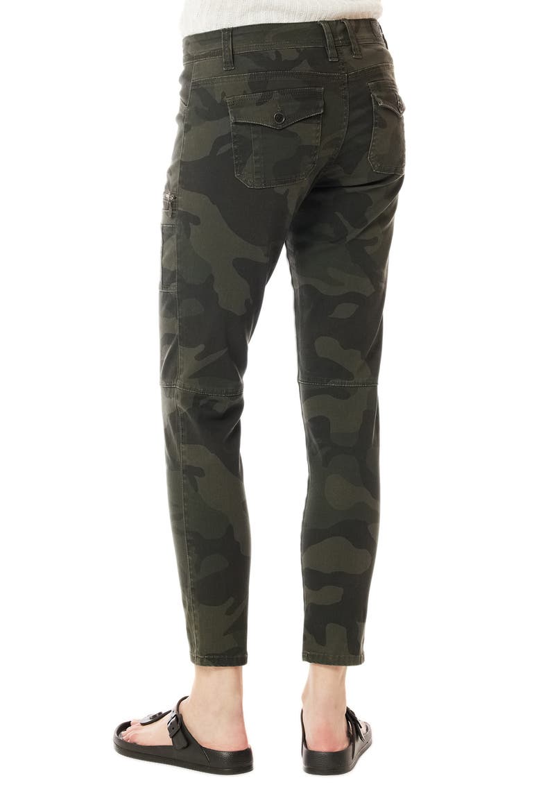 Claire Camo Print Utility Ankle Crop Skinny Pants, Alternate, color, BASIL