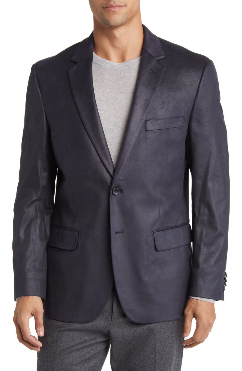 DANIEL HECHTER Norris Faux Suede Blazer, Main, color, Blue