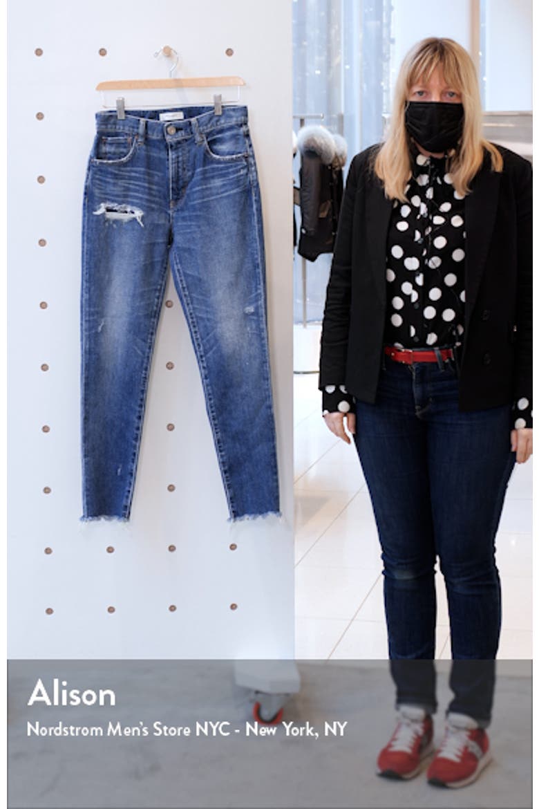 Hammond High Waist Distressed Raw Hem Skinny Jeans video