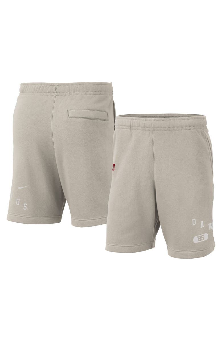 Nike Men's Nike Cream Georgia Bulldogs Fleece Shorts, Main, color, 