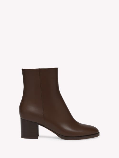 Gianvito Rossi 60mm Santiago Block-heel Ankle Boots In Brown