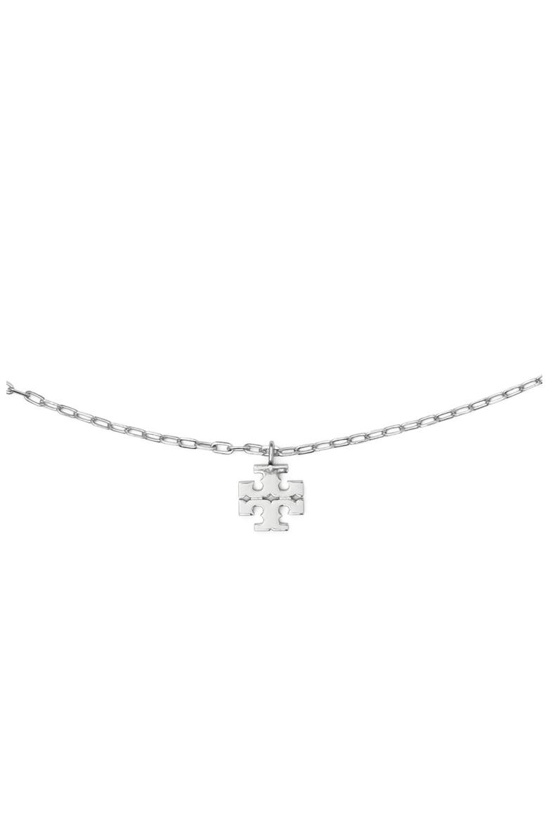 Icon Pendant Necklace, Alternate, color, TORY SILVER