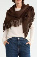 Steve Madden Marled Fringe Triangle Scarf