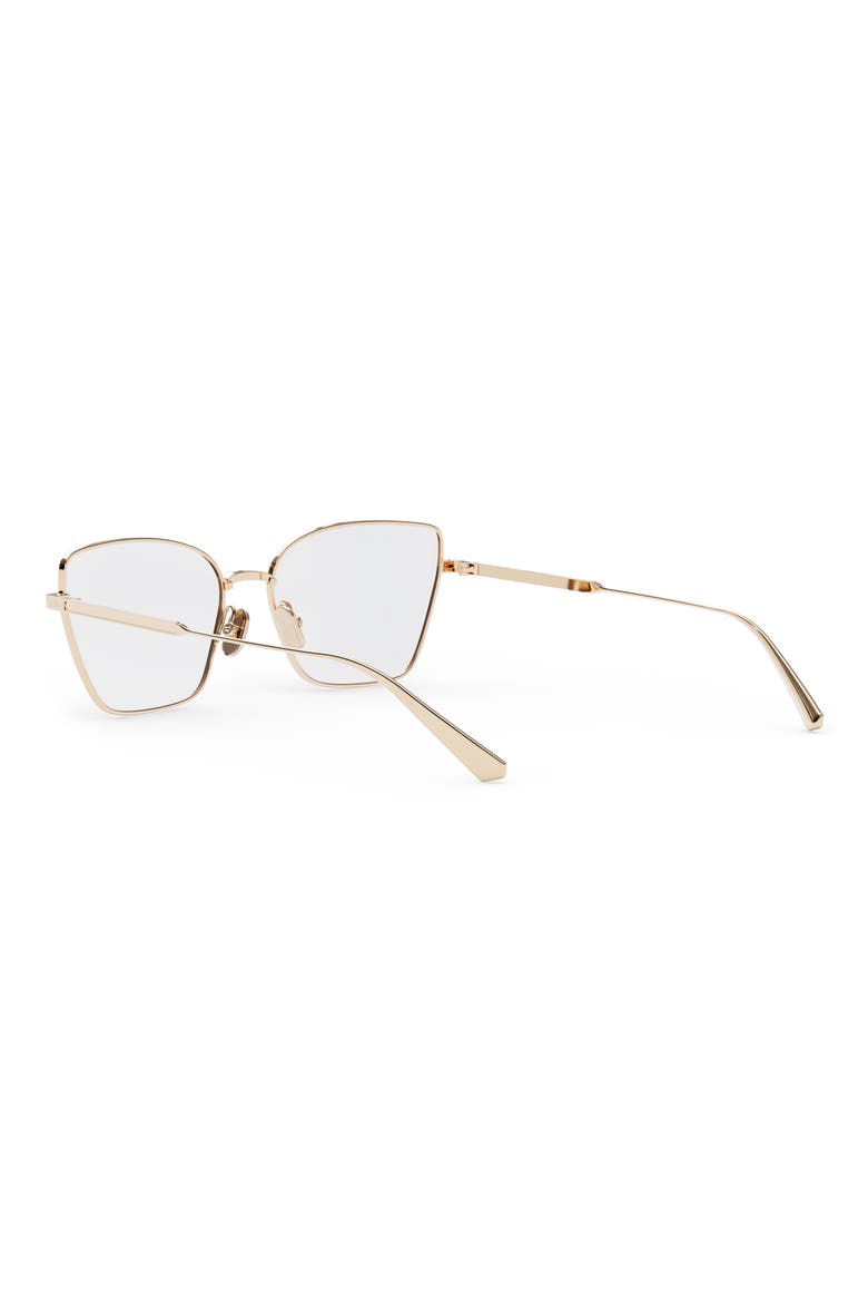 GemDiorO B2U 57mm Butterfly Optical Glasses, Alternate, color, SHINY LIGHT NICKELTIN